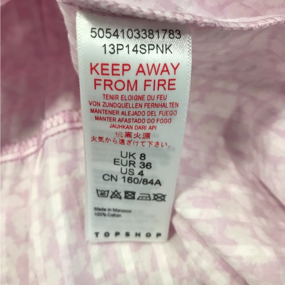 Topshop Pink Animal Print Sleeveless Tunic Blouse - Picture 5 of 5